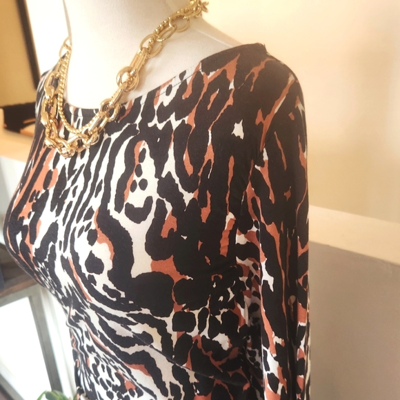 Rachel Pally Animal Print Bodycon Midi Dress 2X - Picture 2 of 15